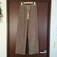 【美品】あったか裏起毛☆イージーコーデュロイパンツ