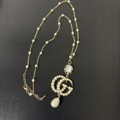 GGロゴ パールネックレス