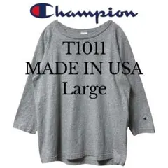 Champion チャンピオン T1011 7分袖 USA製 グレー L