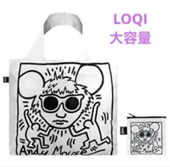 新品★ローキー エコバッグ 折りたたみ ミュージアムコレクション 大容量のサムネイル