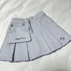 mezzo piano 千鳥格子　チェック柄　移動ポケットつき　スカパン グレー