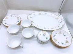 花柄 Noritake 食器セットまとめ カップ&ソーサー シュガーポット 大皿