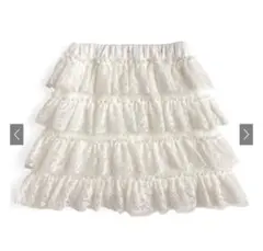 GRL インパン裏地付レースティアードミニスカート[ask129]