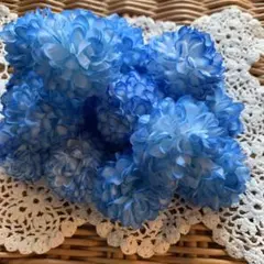 4.５cm造花 マム フラワー ハンドメイド リース用 20個 青白