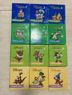 ステップバイステップ　ディズニー英語　DVD　表面のビニールつき