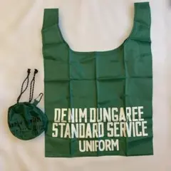 [新品] DENIM DUNGAREE ノベルティ　エコバッグ グリーンのサムネイル