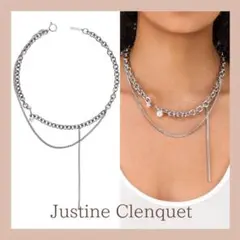 Justine Clenquet シルバーチェーンネックレス