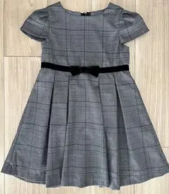 【110cm】キャサリンコテージ　ワンピース　グレー系チェック