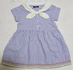 Caldia セーラーカラー 半袖ワンピース 110cmのサムネイル