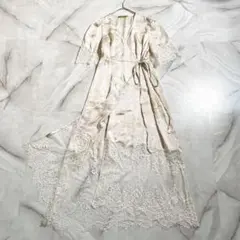 M19307 極美品　スナイデルホーム　バリエレースカットガウンワンピース　F