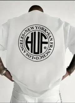 HUF ホワイト Tシャツ ロゴプリント
