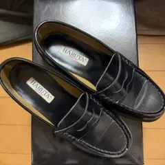 HARUTA ブラックレザー ローファー