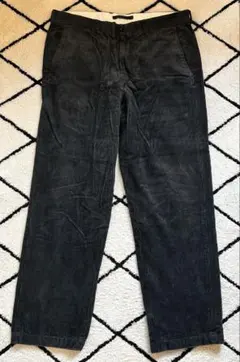 ZARAコーデュロイ ブラック ワイドパンツ XLサイズ相当