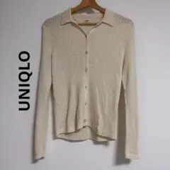 ユニクロ UNIQLO リブニットポロ レディース サイズ XL ウール100%のサムネイル