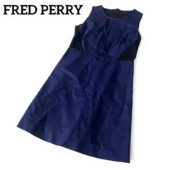 FRED PERRY ネイビーワンピース バイカラー ブローチのサムネイル
