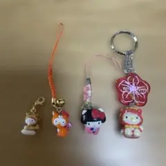 ご当地ハローキティ キーホルダー　4個セット