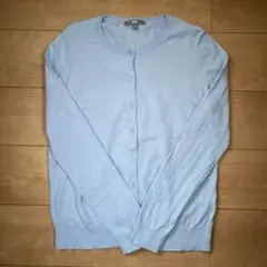 ユニクロ　レディース　ライトブルー ボタン付きカーディガン　Lサイズ