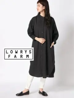新品タグつきLOWRYS FARMローリーズアサコンバンドカラーシャツワンピース