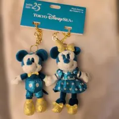 新発売】ぬいぐるみチャーム ミッキー ミニー 新品 5周年 ディズニー