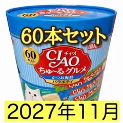 60本 いなば チャオちゅーるグルメ かつお海鮮バラエティ ネコのおやつ