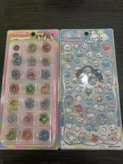 【正規品】パワパフおはじきシール・あわわちゃんプチドロップステッカー２枚セット