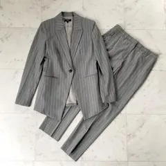 美品✨セオリー セットアップ テーラードジャケット パンツ ストライプ グレー