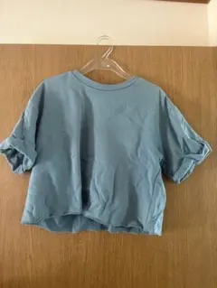 FOREVER 21 クロップド丈 半袖 Tシャツ ブルー Sサイズのサムネイル
