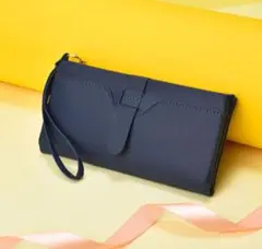 長財布 レディース メンズ シンプル おしゃれ 財布 新品 ネイビー 青