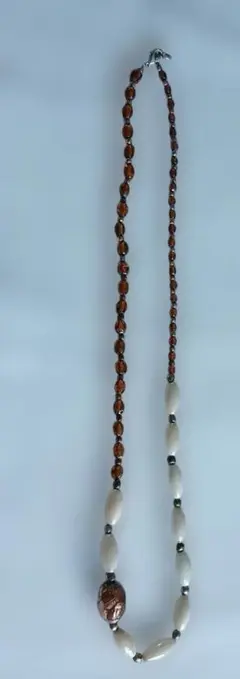 手作りビーズロングネックレス 約70cm