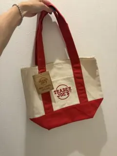 Trader Joe's ミニキャンバストートバッグ レッドのサムネイル