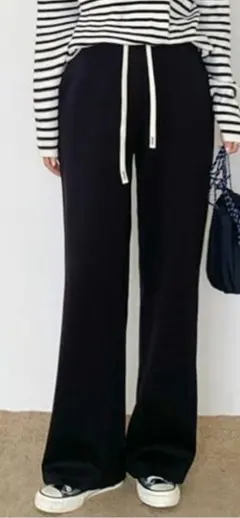 ダークエンジェル　フラットウエスト裏起毛パンツ