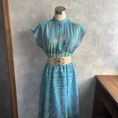 古着　ヴィンテージ 総柄　ワンピースused ビンテージ　レトロ　希少