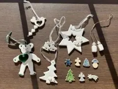 ね*こ様 【美品】クリスマスオーナメント１３点セット　陶器
