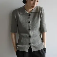 【美品】　select MOCAハーフスリーブサマーニットカーディガン
