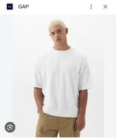 GAPミニアーチロゴ オーバーサイズTシャツ ホワイト　Sサイズ