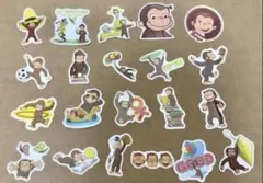 【新品】 おさるのジョージ　ステッカー！ 20枚！12