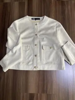 フェイクスエードクロップドジャケット　ZARA