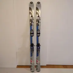 Salomon スキー板 シルバー/ブルー バインディング付き
