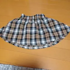 チェック柄キュロットスカート