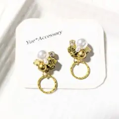 P-176　ハンドメイド☆ビジューピアス／イヤリング