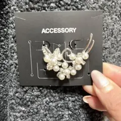 花形シルバーブローチ