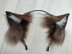 ふわふわ ブラウン 猫耳 カチューシャ ネコちゃんに変身 茶色 コスプレ