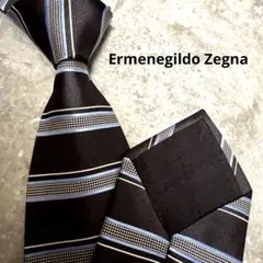 【✨極美品✨】Ermenegildo Zegna ネクタイ ボーダー シルク