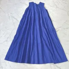 美品 エブール ジェームスコットン テントシルエットシャツワンピース