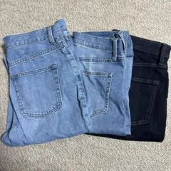 GU ユニクロ　ストレートデニム コットン100% 3本セット