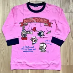 drugstore’s七分袖Tシャツ ピンク　サイズ3 運動会