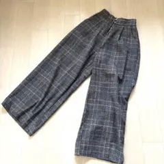 Freeサイズ　チェック　ワイドパンツ