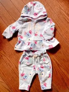 ベビーギャップ　クマ耳フードパーカー　セットアップ