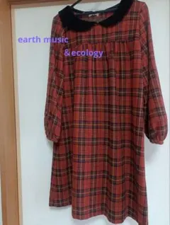 earth　music＆ecology　チェックワンピース