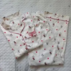 GU　パジャマ　サテン　スヌーピー　長袖　M
